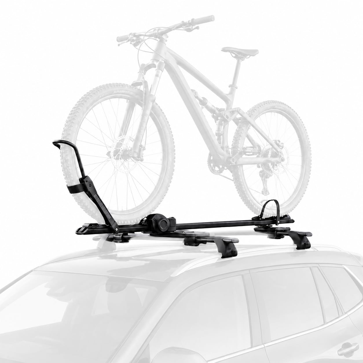 Portabicicletas de techo para coche, soporte para bicicleta en barras de techo con doble bloqueo anticipol, portabicicletas plegable y ajustable para bicicleta de carretera, SUV monoespacial MPV