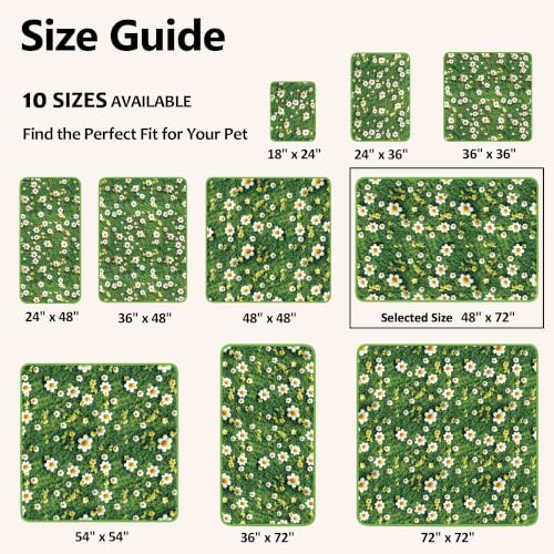Image of Washable Pee Pads for Dogs, Reusable Puppy Potty Training Pads, Ultra-Absorbent Thick Waterproof Leak-Proof Non-Slip Pads & Mat for Crate, Playpen, Floor, Whelping & Housebreaking , 2 Pack 48 inchx72 inch