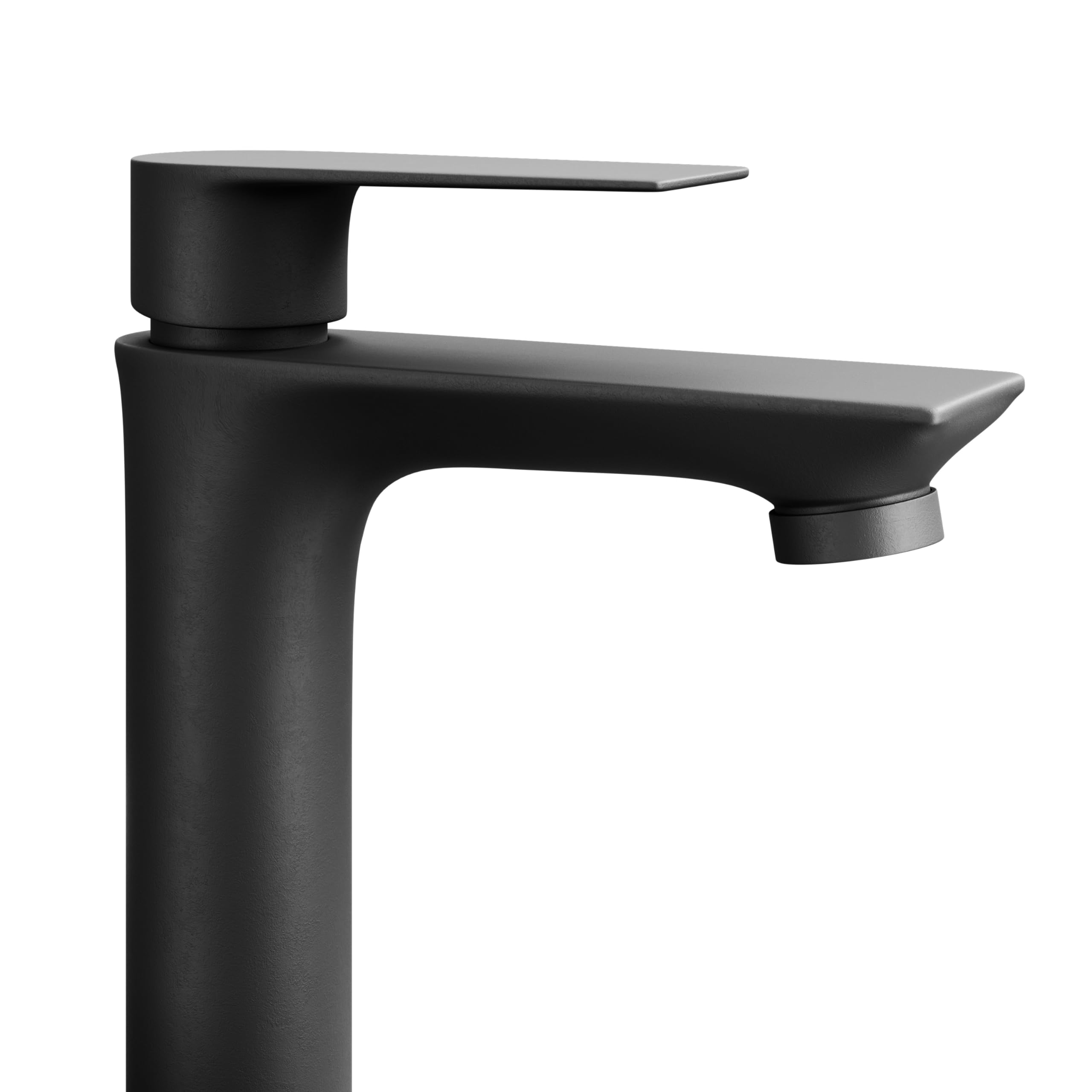 Planetmöbel Grifo de baño negro con mezclador monomando para lavabo de baño moderno