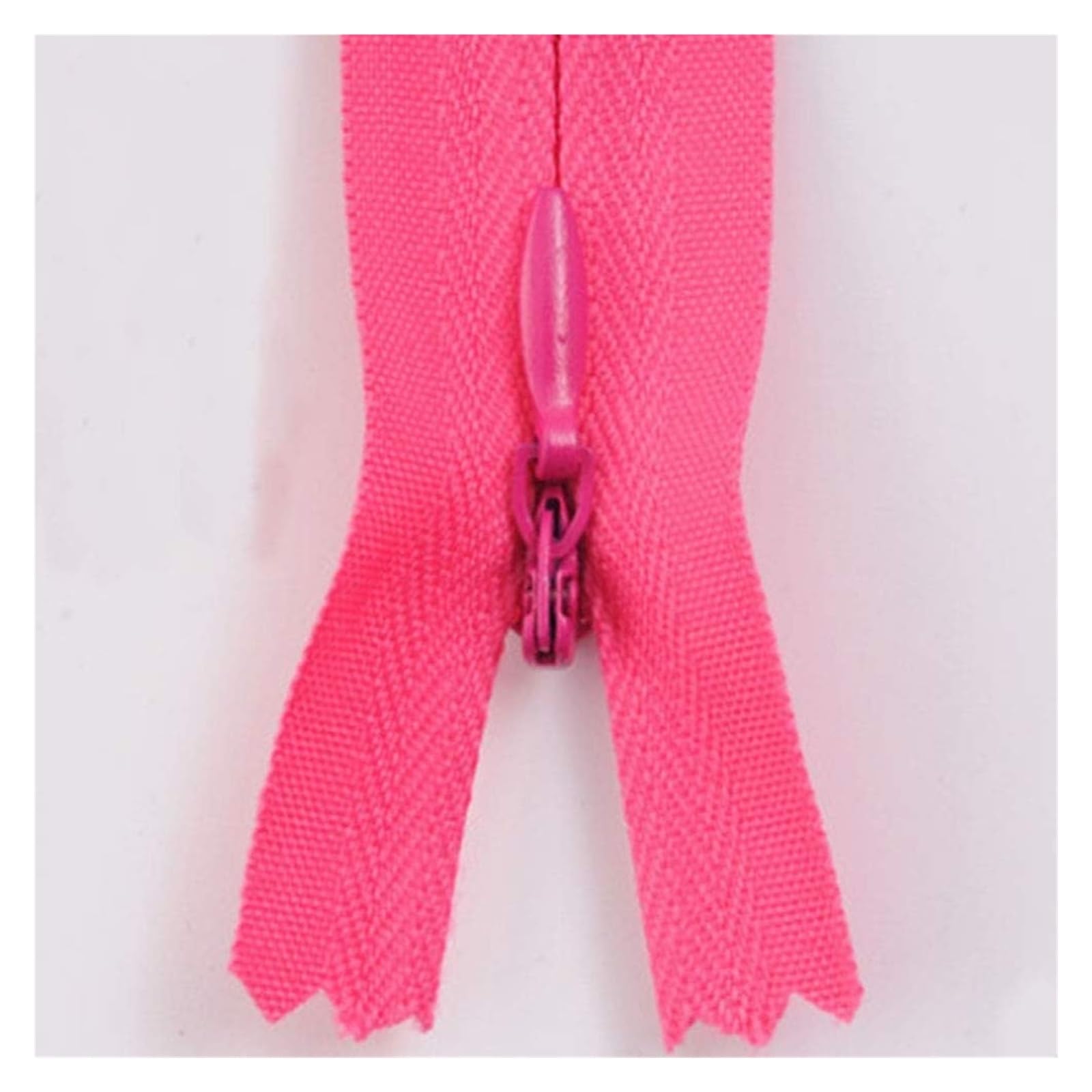 dfEDRd Nylon Coil Zipper by The Yards, 10pcs/Bag 28cm-60cm NO.3 Long Invisible Zippers Clothes Accessory(Rose Red,28cm)