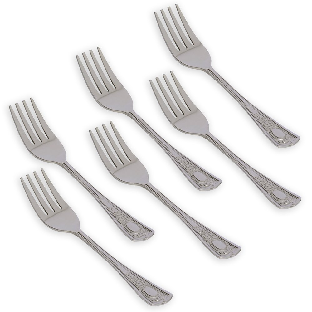 Kishco Festival Stainless Steel Dessert/Dinner Fork Set - Pack of 6