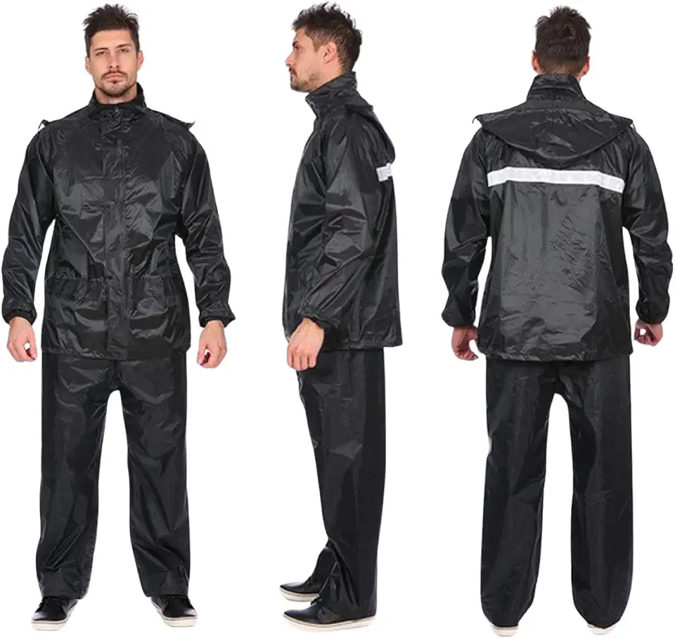 Capa Chuva Pvc Motoqueiro Motoboy C/Capuz Motociclista Bike