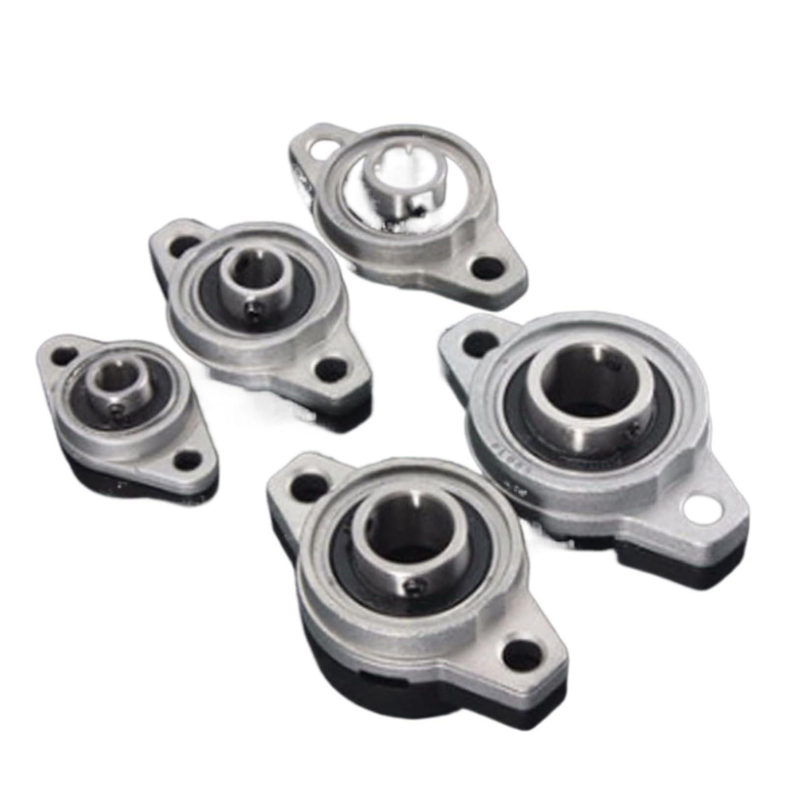 QAZYUIENW 8/10/12/15/17mm Inner Diameter zinc Alloy Seated Flange Bearing Kfl Series(KFL001-12mm)