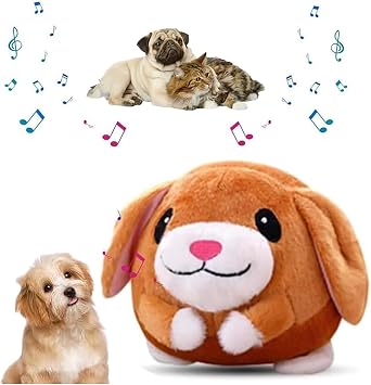 HISKI Active Moving Pet Plush Toy, 2026 Interactive Dog Toys Talking Moving Dog Ball Toy Washable Cartoon Pig Plush Sound Electronic Herding Ball for Dogs Shake Bounce Boredom Toys for Dog, Cats