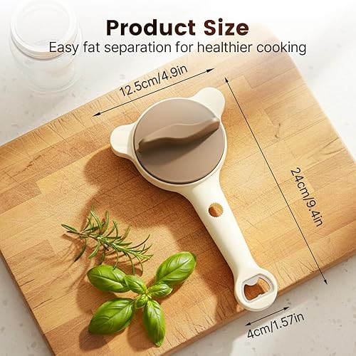 Miniatura 7 de Abrelatas de acero inoxidable ajustable, abridor de tarros para manos débiles con abridor de tapas de botellas, agarre de tapa multifuncional y