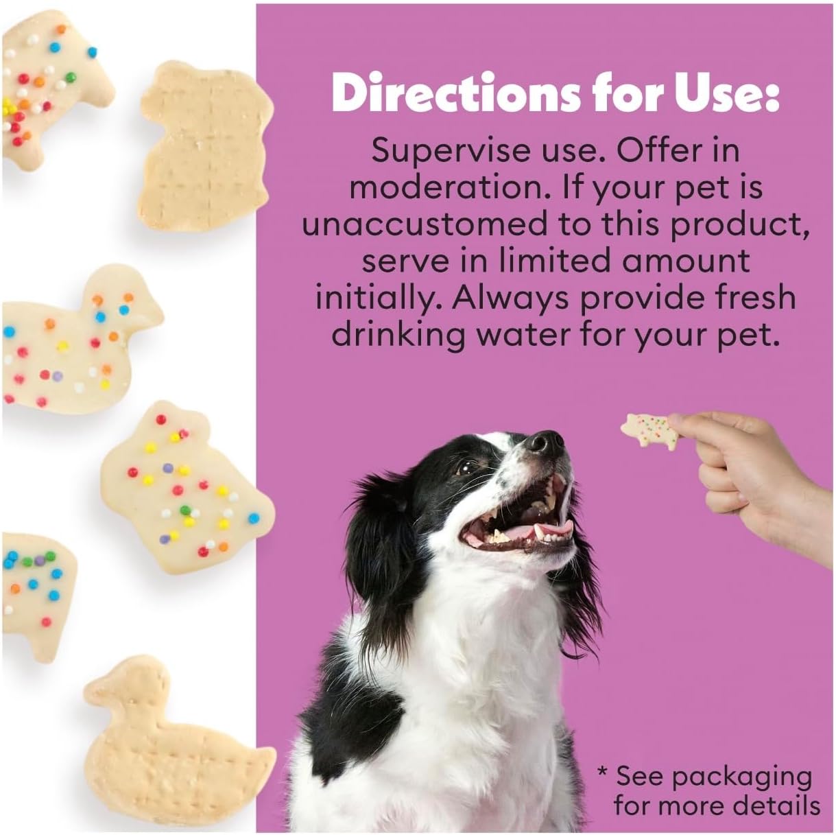 Wiggles & Wags Animal Cookies, Vanilla Flavor, 12 oz with Bone Shaped Dispenser