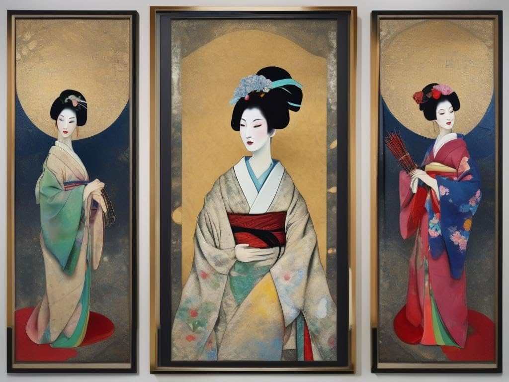 Poster Chagall Three geishas triptyque pour habiller un mur vide avec élégance - 8