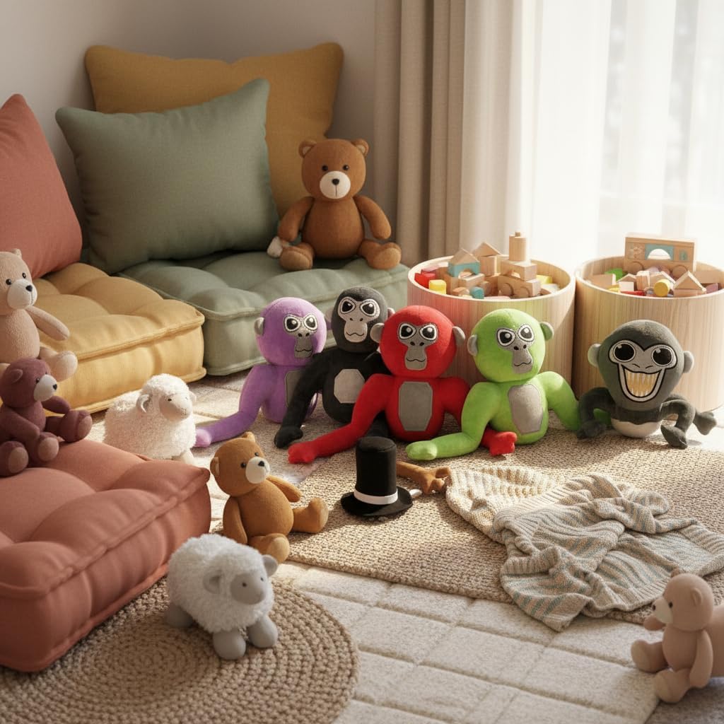 Lalaville Plush Toy Set of 5 – Ultra-Soft Stuffed Animals for Kids – Colorful and Huggable Plush Dolls – Ideal for Gifting, Nursery Display, and Cuddle Time – Lightweight and Travel-Friendly