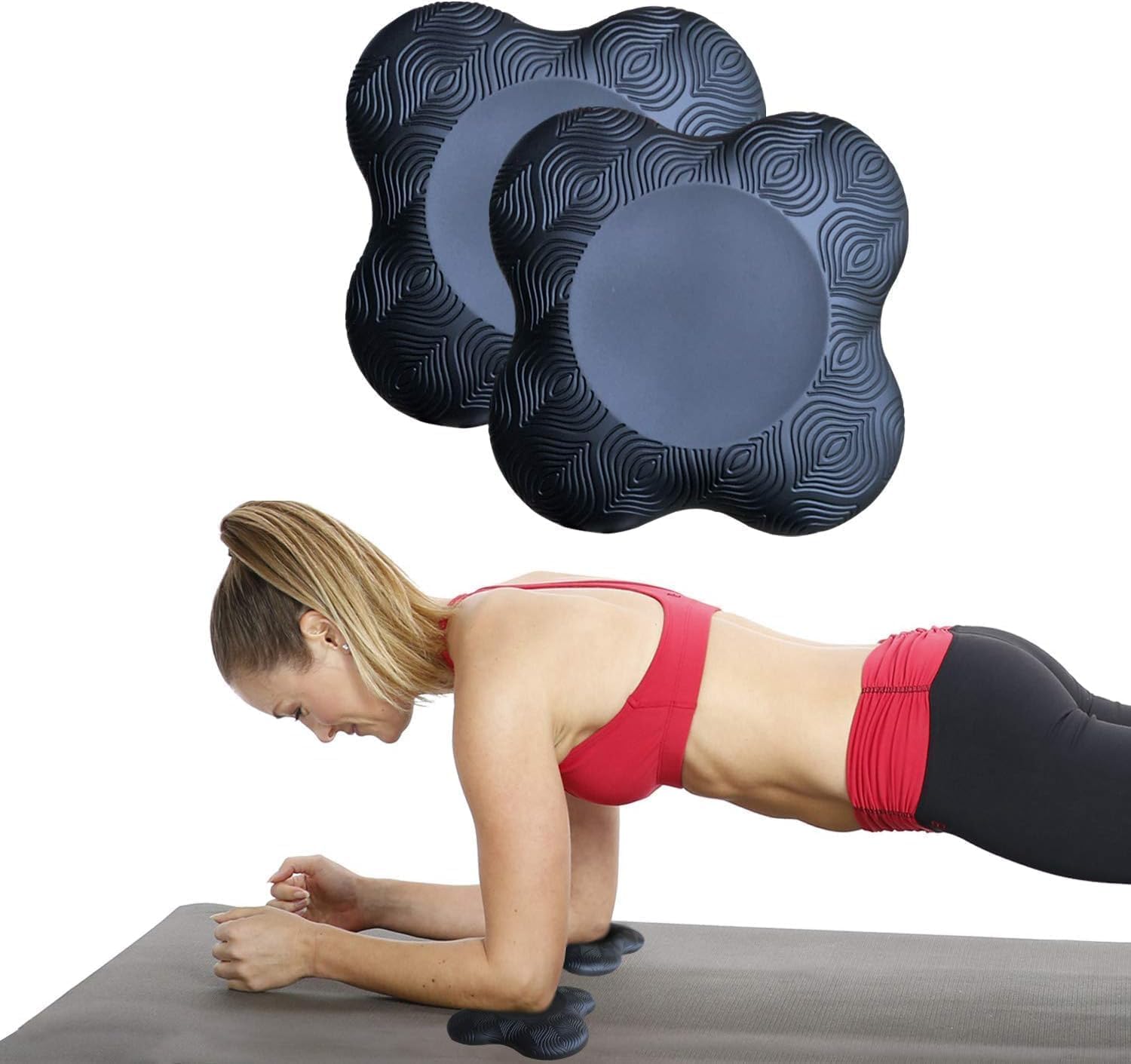 2PCS Yoga Knee Pad for Women & Men – Non-Slip Knee Cushion Support Mats for Yoga, Exercise & Workout – Comfortable Lightweight Foam Pad for Knees, Hands, Wrists & Elbows – Black-picture-19