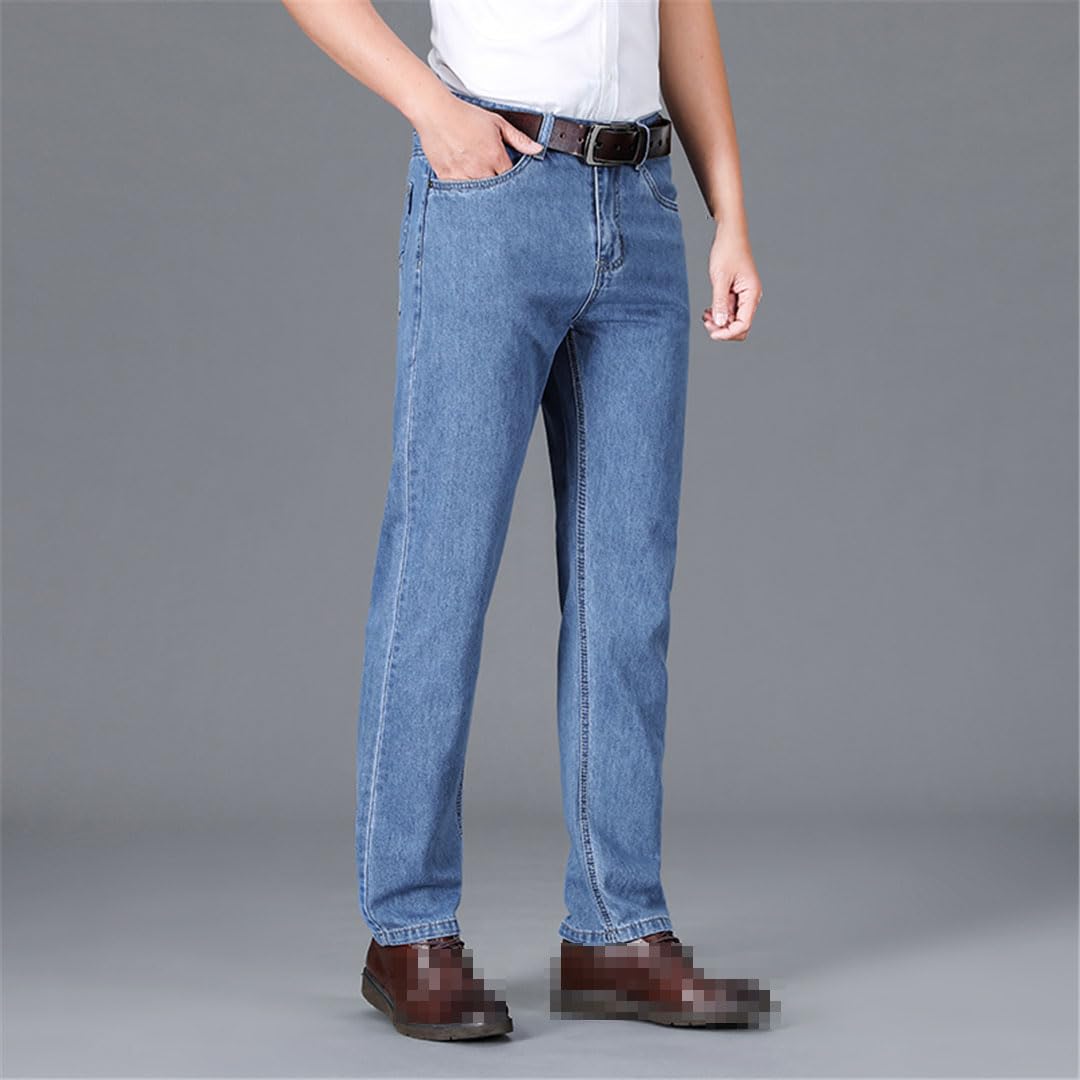 Vogrtcc Pantaloni da Uomo d'Affari in Denim Dritto Pantaloni Plus Size Jeans