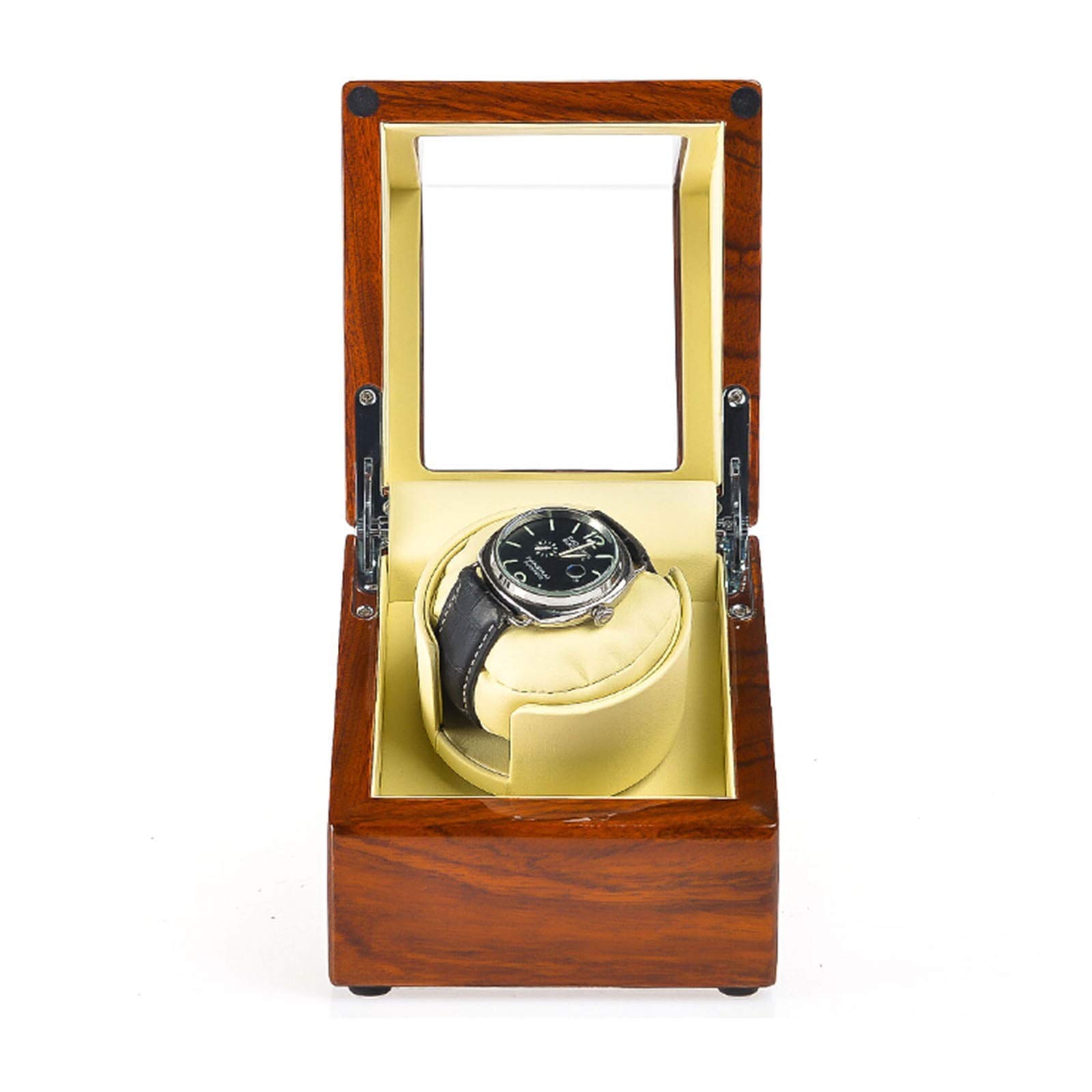 Guarda Winder Single Watch Winder per Orologi Automatici, con Moto Super Tranquillo Peluche Flessibile Peluche Adatto Signora e Orologi Meccanici di archiviazione Display Casella