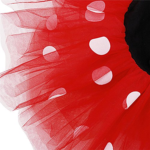 FYMNSI Muis Dress Up voor Meisje Halloween Kostuum Kids Baby Polka Dots Prinses Tutu Tule Jurk met Cartoon Oor Hoofdband Set Verjaardagsfeest Carnaval Cosplay - Afbeelding 5