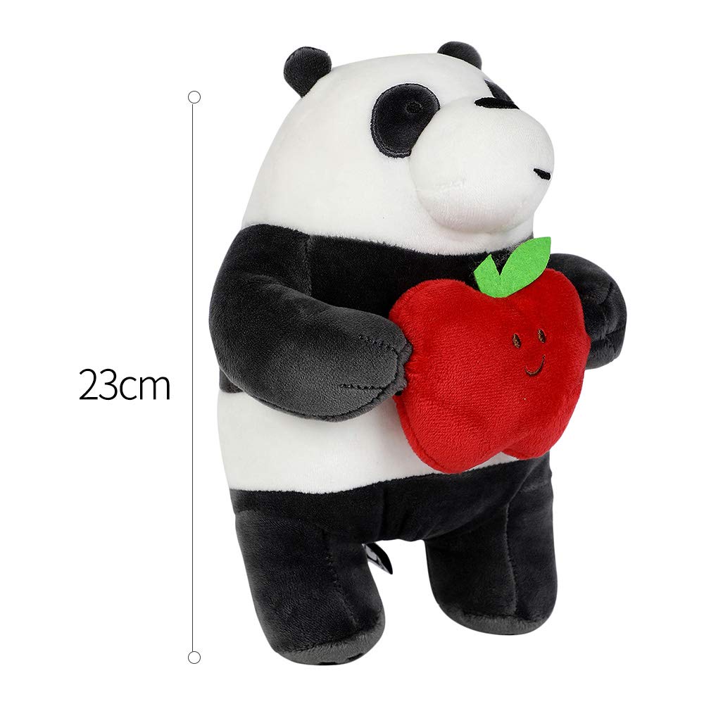 Buy MINISO We Bare Bears Cute Stuffed Animals, Soft Panda with Apple