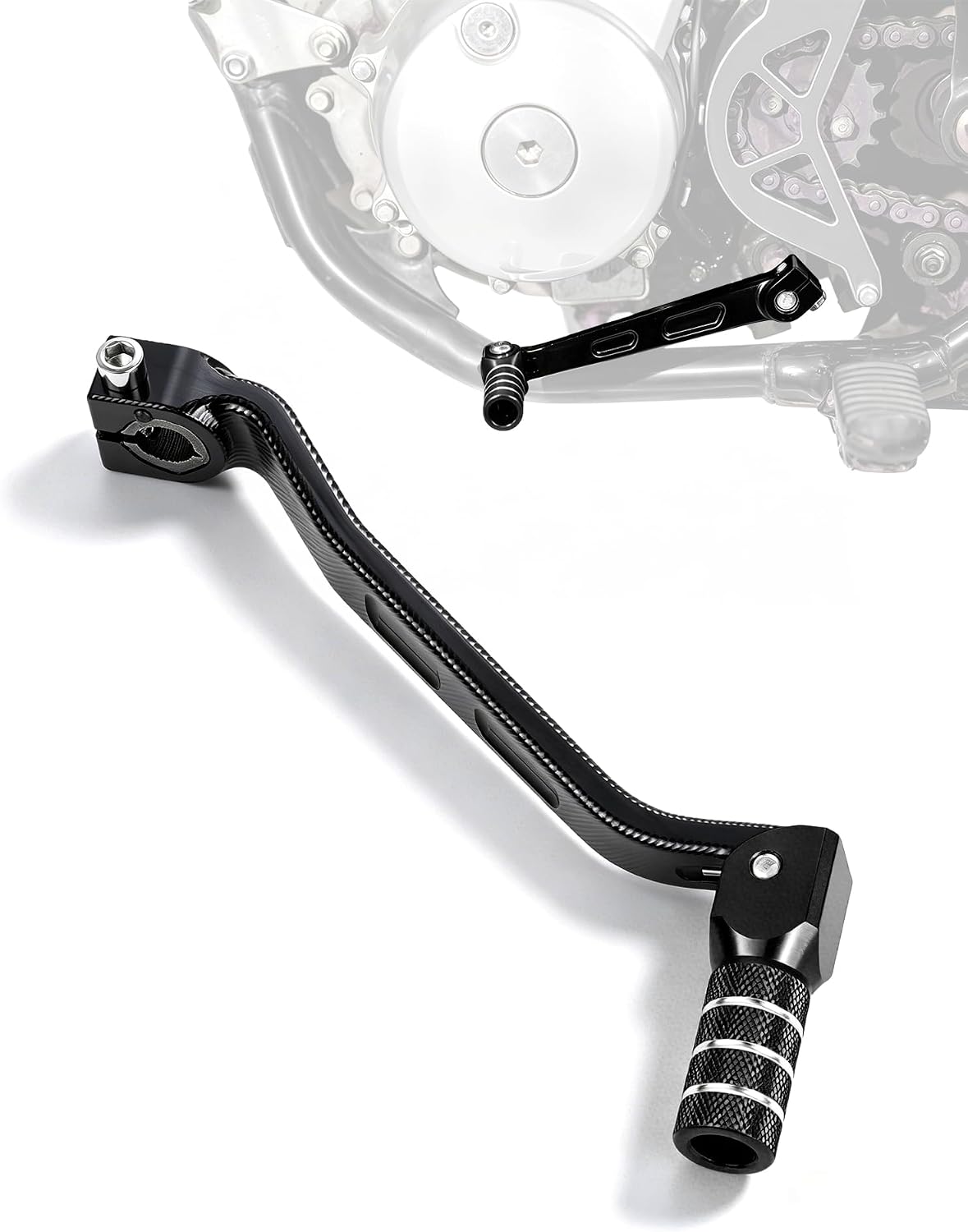 Dirt Bike Gear Shifter for KLX300,CNC Aluminum Motorcycle Shift Lever Pedal for KLX 300 2021-2026 Black