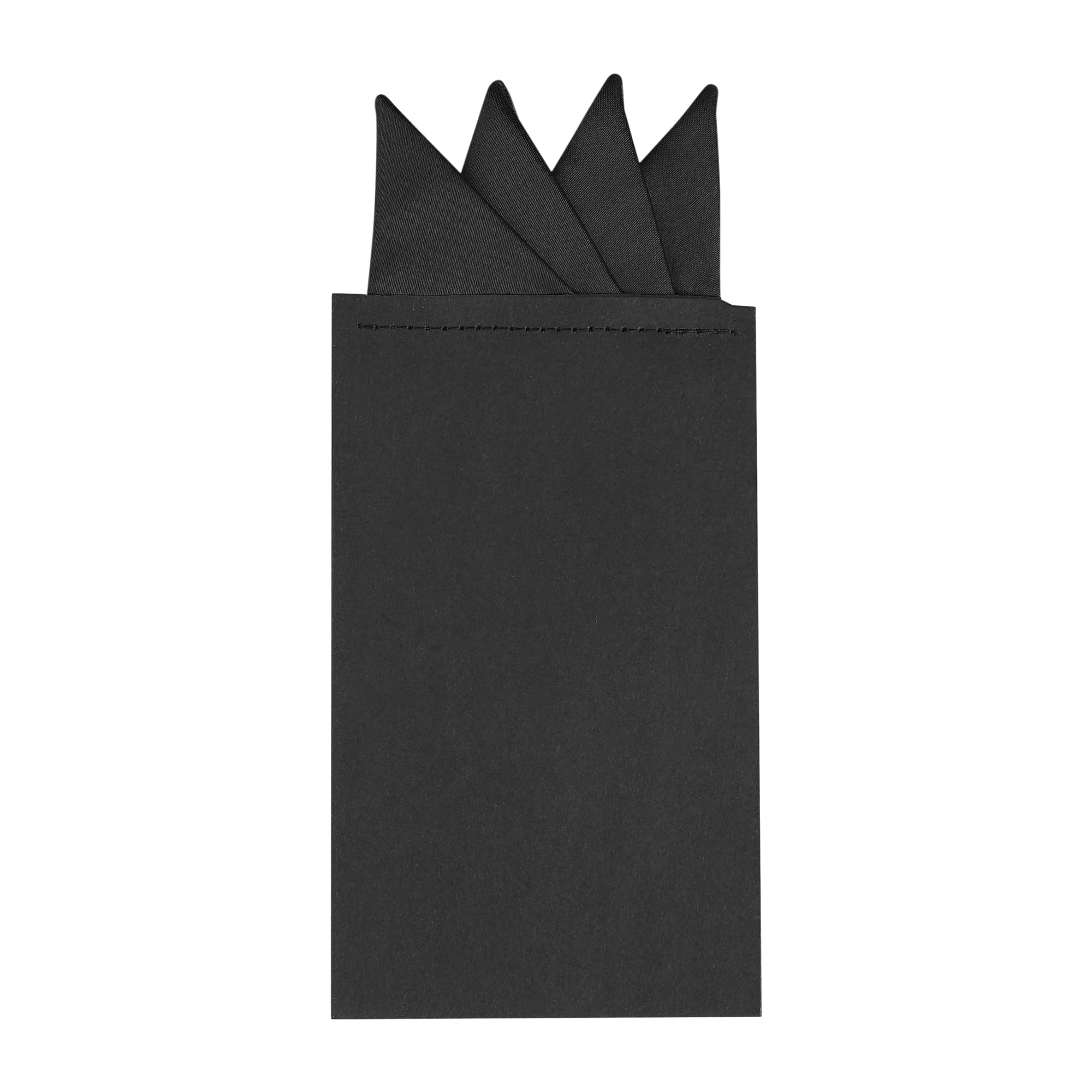 Ensemble De Mouchoirs De Poche Pour Homme - Couleurs Assorties Pour Costumes Et événements Formels, Noir