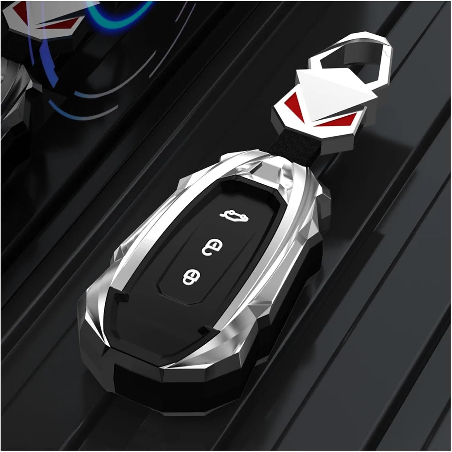 Zinc Alloy Car Smart Remote Key Cover Case Bag Holder Compatible with Ford Territory EV Protector Shell Fob Accessories(Color)