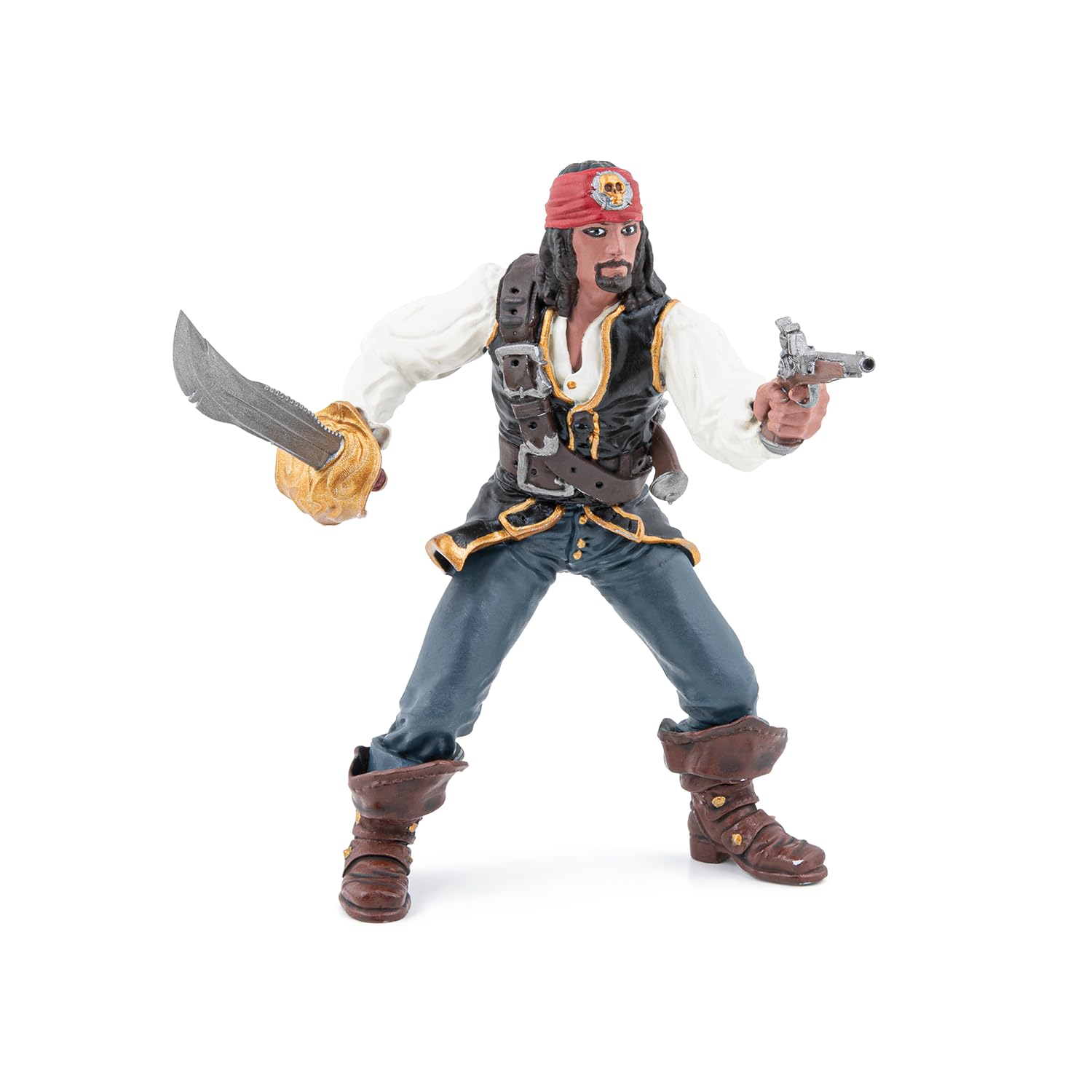 PAPO - Realistic Pirate With Pistol Figure - Ages 3+ - Pirates Collection - Creative Play Pirate Adventure - Gift Idea Toy for Girls and Boys