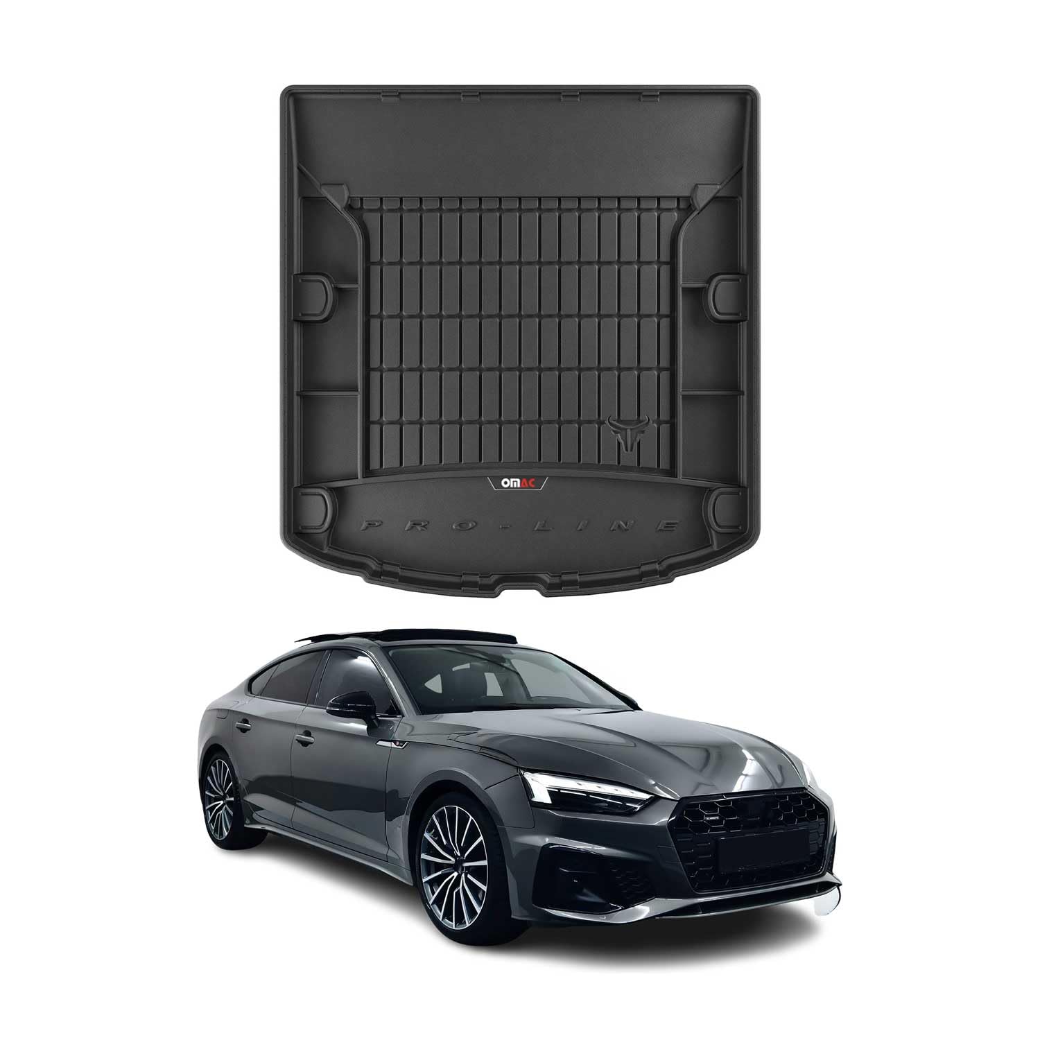 OMAC Premium Cargo Mats Liner for Audi A5 Sportback 2018-2024 All-Weather