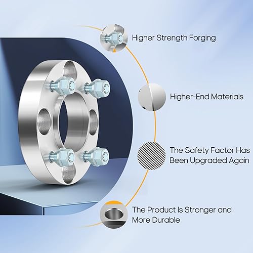 Miniatura 4 de OCPTY 4 espaciadores de rueda de 6 x 5.5 y 1.5 pulgadas, de 6 x 139.7 a 6 x 139.7 pulgadas con 12 x 1.5 de 4.252 in para 2004-2012 para Canyon