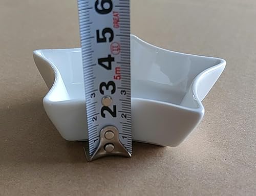Miniatura 8 de SOCOSY Plato de cerámica multiusos en forma de estrella blanca para condimentos, platos para sushi, aperitivos, platos para servir platos (juego de