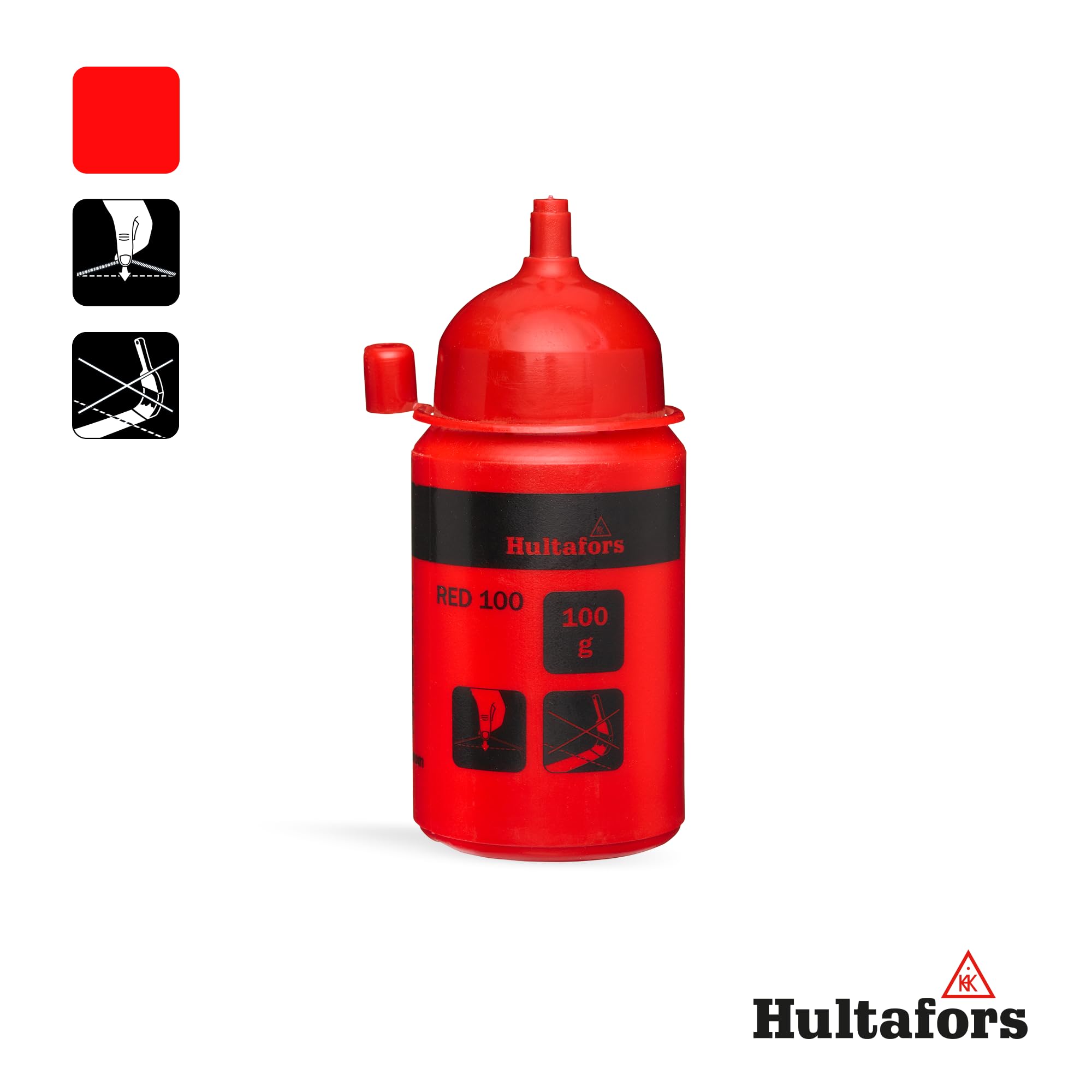 Hultafors chalk line red 100g I For indoor and outdoor use I Creates precise and long-lasting lines I Intense colour thanks to high pigment content I 652423 - Image 3