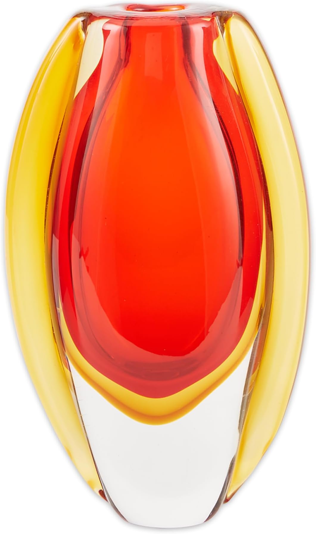 Zingz & Thingz Decorative Glass Vase, Sunfire, 5.5x3x9