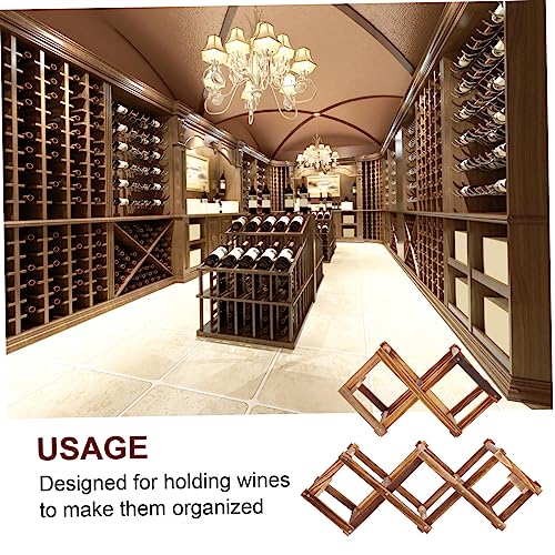 Soporte para botellas de vino madera 2 pcs miniatura 3