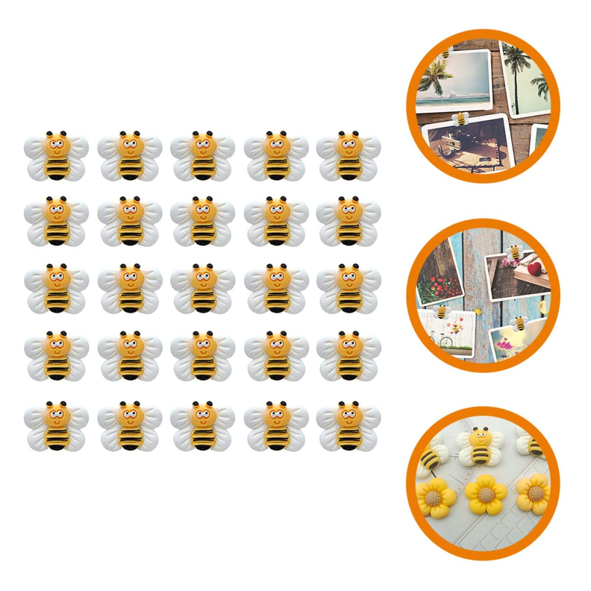 Uonlytech 5 Sätze Pushpin I-pin Thumbtacks Reisekarte Mit Stecknadeln Für Die Karte Bienen Dekorationen Daumennägel Drücken Praktische Reißnägel Daumennagel Harz 25 Stück * 5