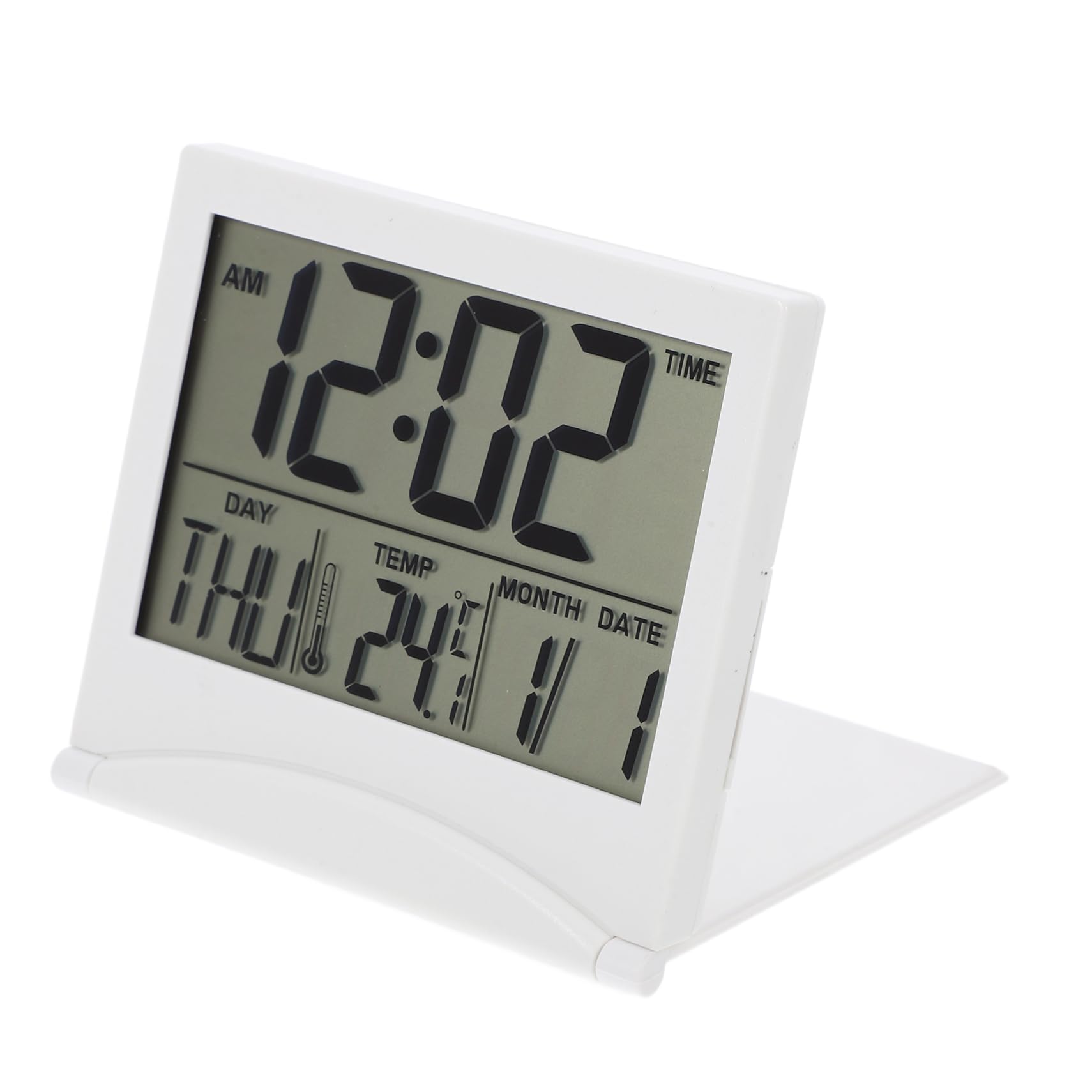 STOBAZA 5 Stück Desktop Alarm Clock Faltbare Elektronische Uhr Multifunktionsuhr mit Kalender und Temperaturanzeige für Schlafzimmer Leicht zu Transportieren