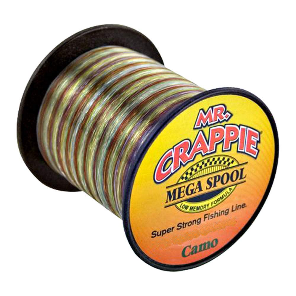 Lew's Mr. Crappie Mega Spool Monofilament Fishing Line, Low Memory and Stretch