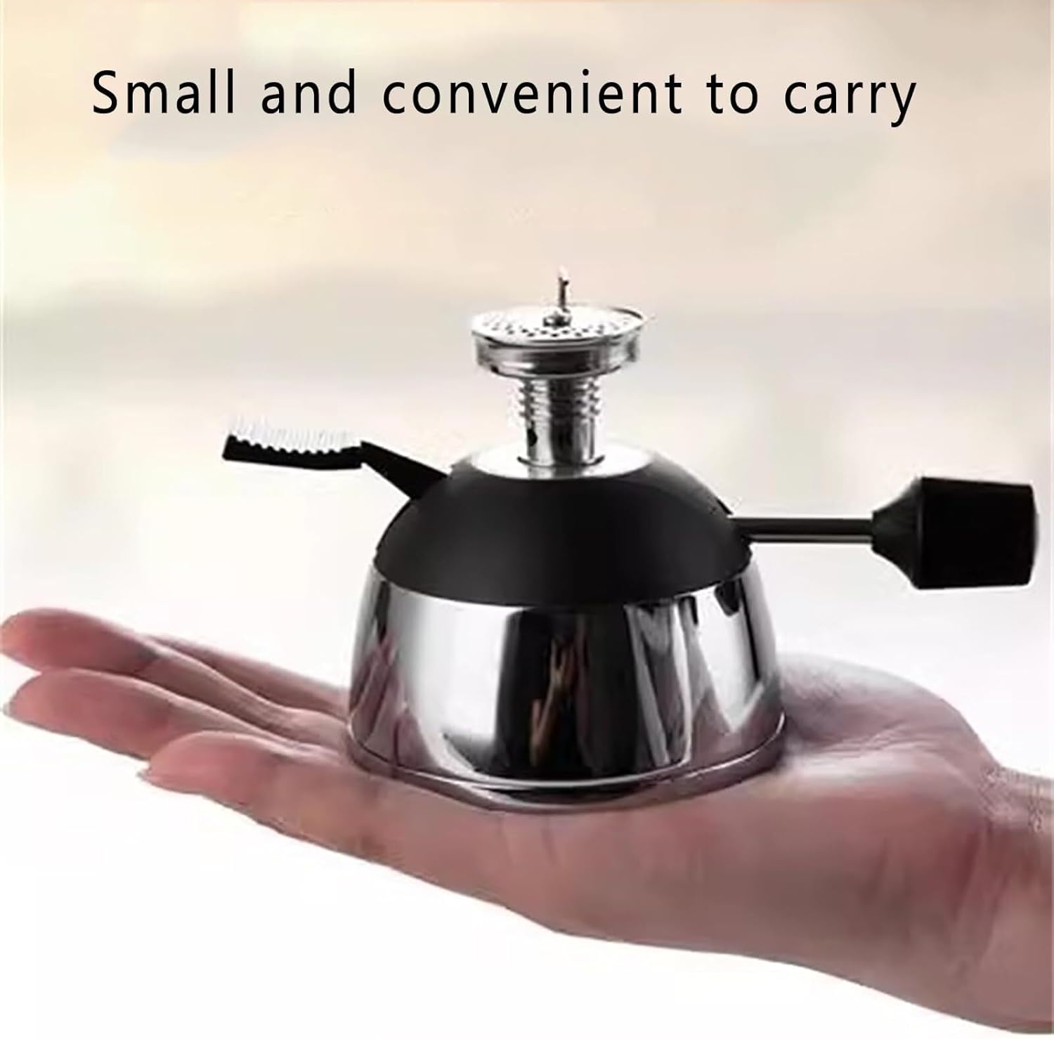 Small Coffee Gas Stove, Mini Butane Burner, 35g Air Storage Capacity and 1200℃ Max Heating Temp, Durable Material and Easy to Carry, for Coffee, Laboratory, Camping