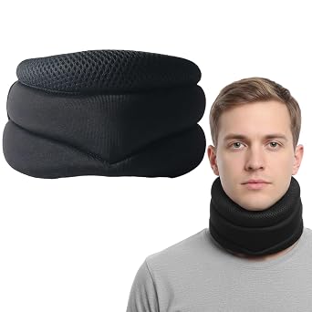 Neck Support for Snoring, Adjustable Neck Brace for Neck Pain Relief, Sleep Apnea Aid with 42cm Circumference, Ideal for Travel and Nighttime Comfort