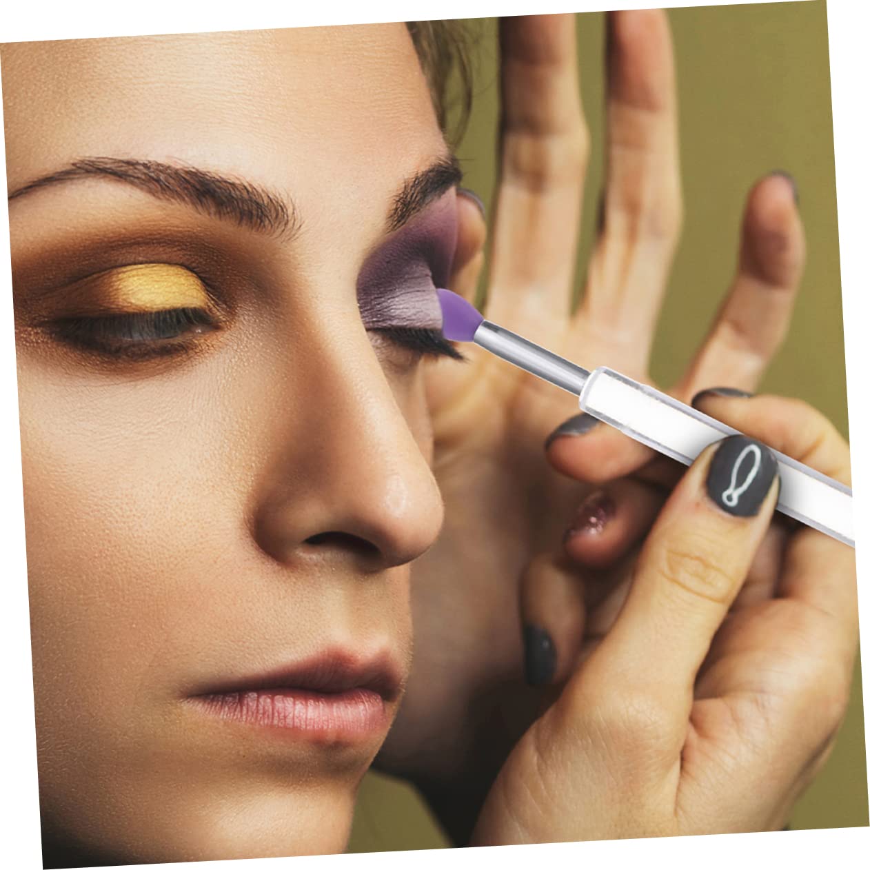 Gogogmee 6-piece Silicone Lip Brush Set with Caps Makeup Brush for Lip Mask Gloss Easy Application for Beginners Professionals