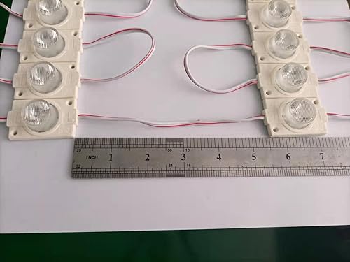 Vista 21 de Módulo LED azul de 12 V con lente 2.0 W para caja de luz con cinta adhesiva trasera (paquete de 20 unidades)