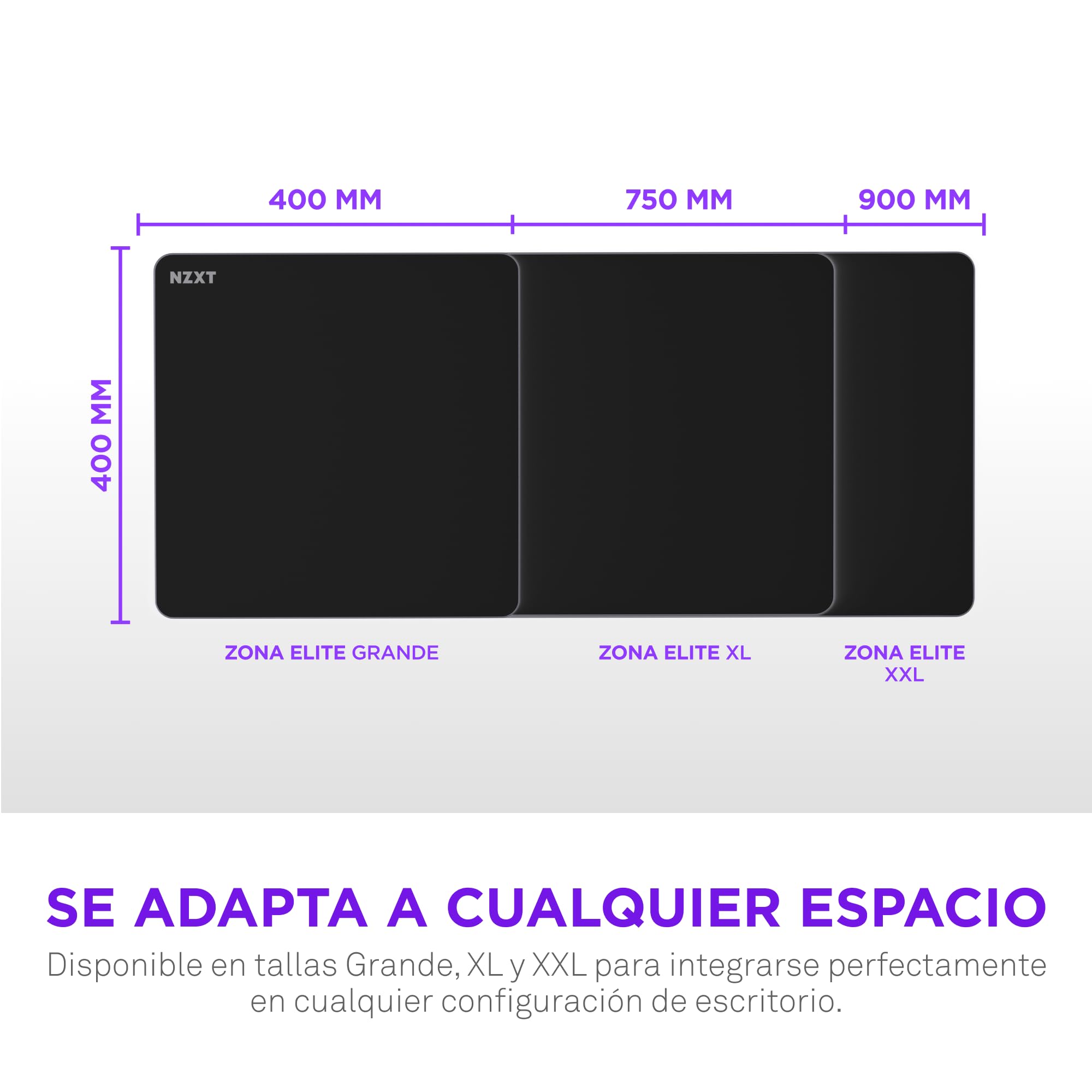 NZXT Zone Elite – Alfombrilla para ratón de Gaming XXL prémium – Superficie de nanotejido de Tela ultrasuave – Optimizado para Velocidad y Control – Resistente a Las Salpicaduras – Negra