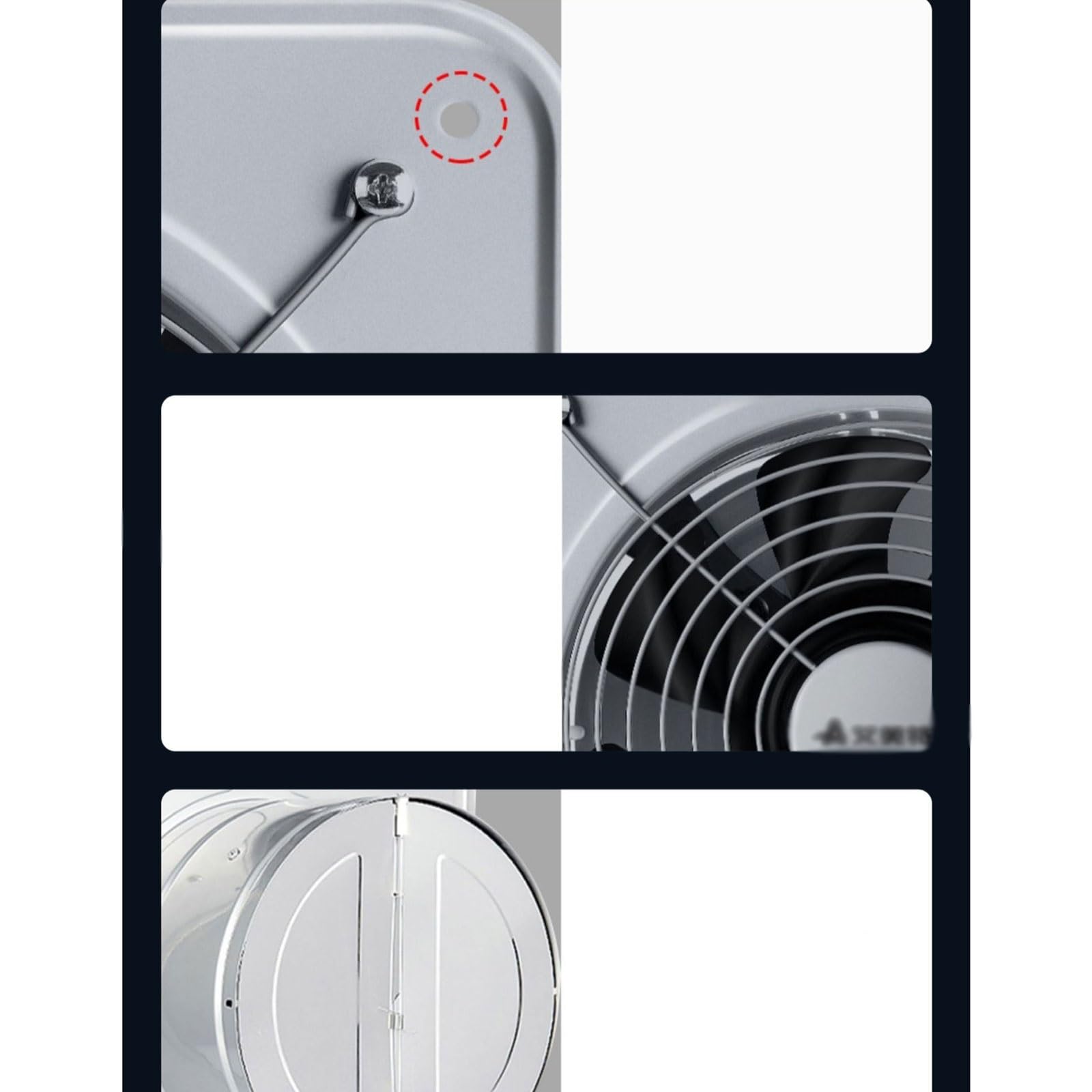 Bagno 6 Pollici/8 pollici/10 pollici/12 Pollici Finestra Ventola di Scarico Potente Cucina Muta Ventola di Scarico Ad Alta velocità Bagno Ventilatore di Scarico(10inch)