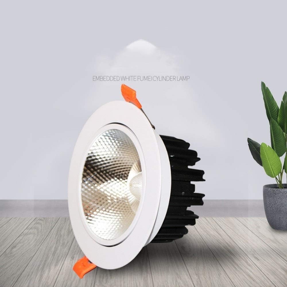 Recessed Downlight Integrated Adjustable LED Ceiling Light 5/7/12/20W Dustproof Anti-fog COB Panel Light Prevent Glare Concealed Bathroom Living Room Spotlight Energy-saving No Strobe High Brigh