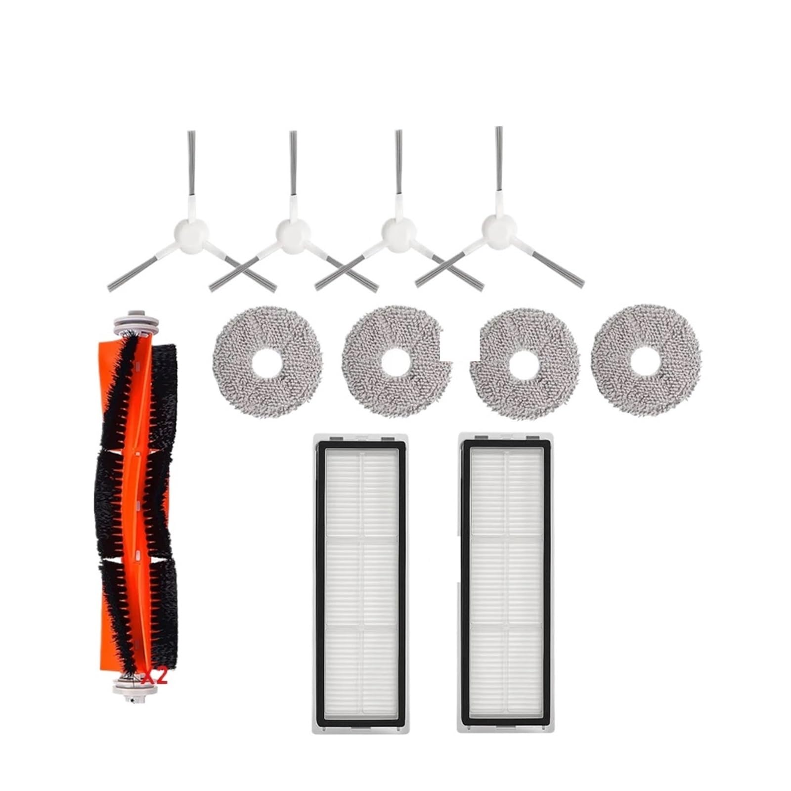 Kit de repuesto, Compatible con Xiaomi, S10 Plus B105 S20 Plus B108GL, Robot aspirador, cepillo de rodillo, cepillo lateral, filtro, paños de fregona(P)