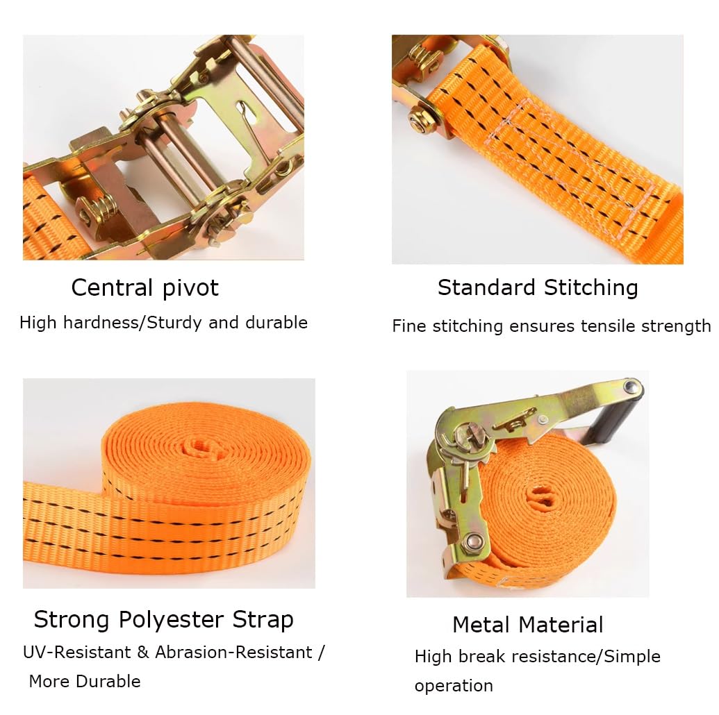 1 Pezzi Senza Gancio Cinghie A Cricchetto Cinghia Di Fissaggio Cinghie Di Tensione Cinghiette Per Portabici Portapacchi Cinghie A Crick Per Camping Outdoor Moto Carico Bagagli(L 14m/551.2in)