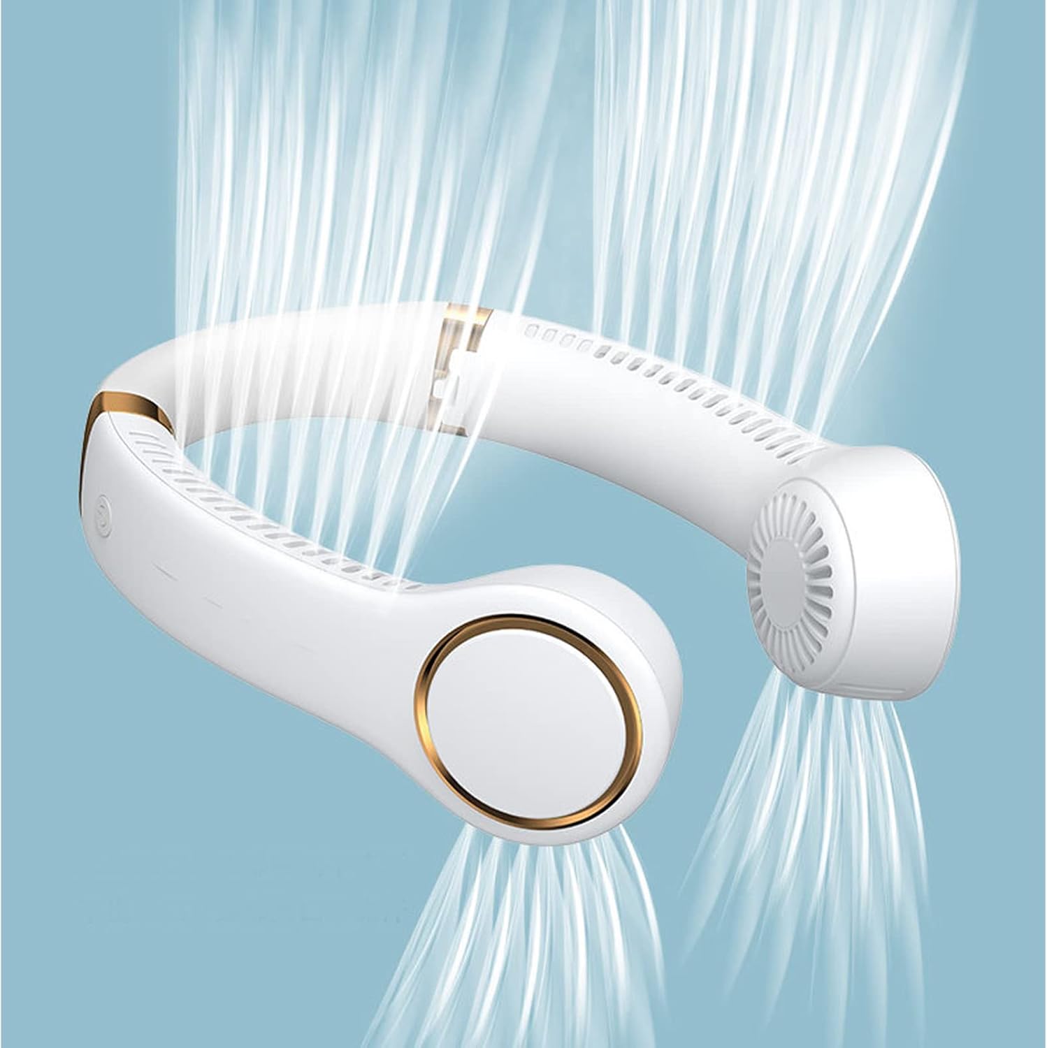 4000 mAh Portable Mini USB Neck Fan, Rechargeable Battery 3 Modes