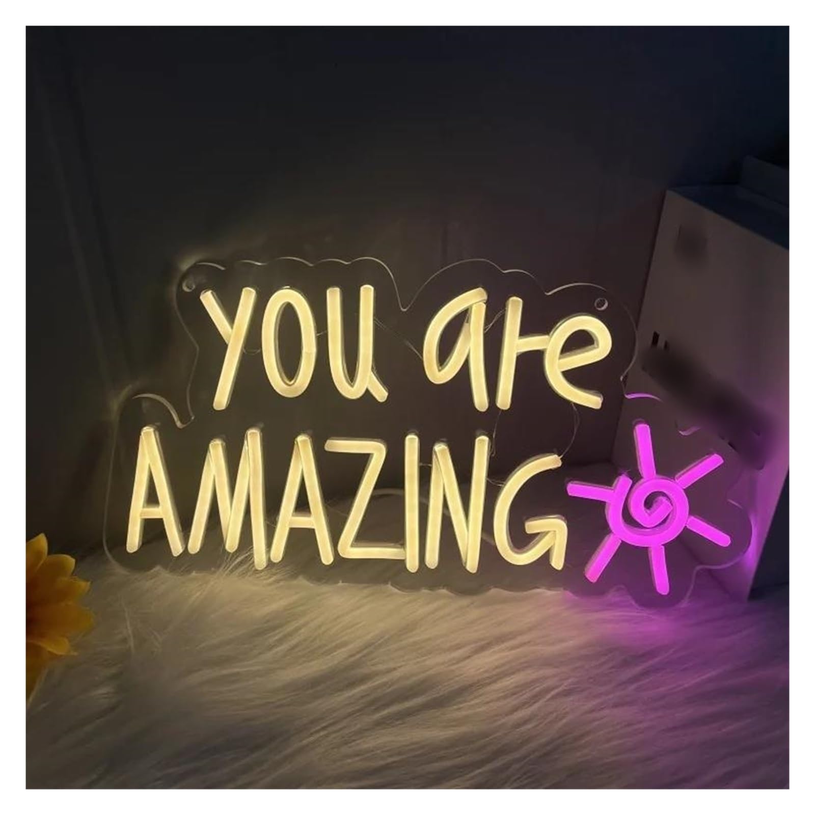 LEMST Sign Lamp You are Amazing Neon Light, Suitable for Studio, Bedroom, Study 37x20cm