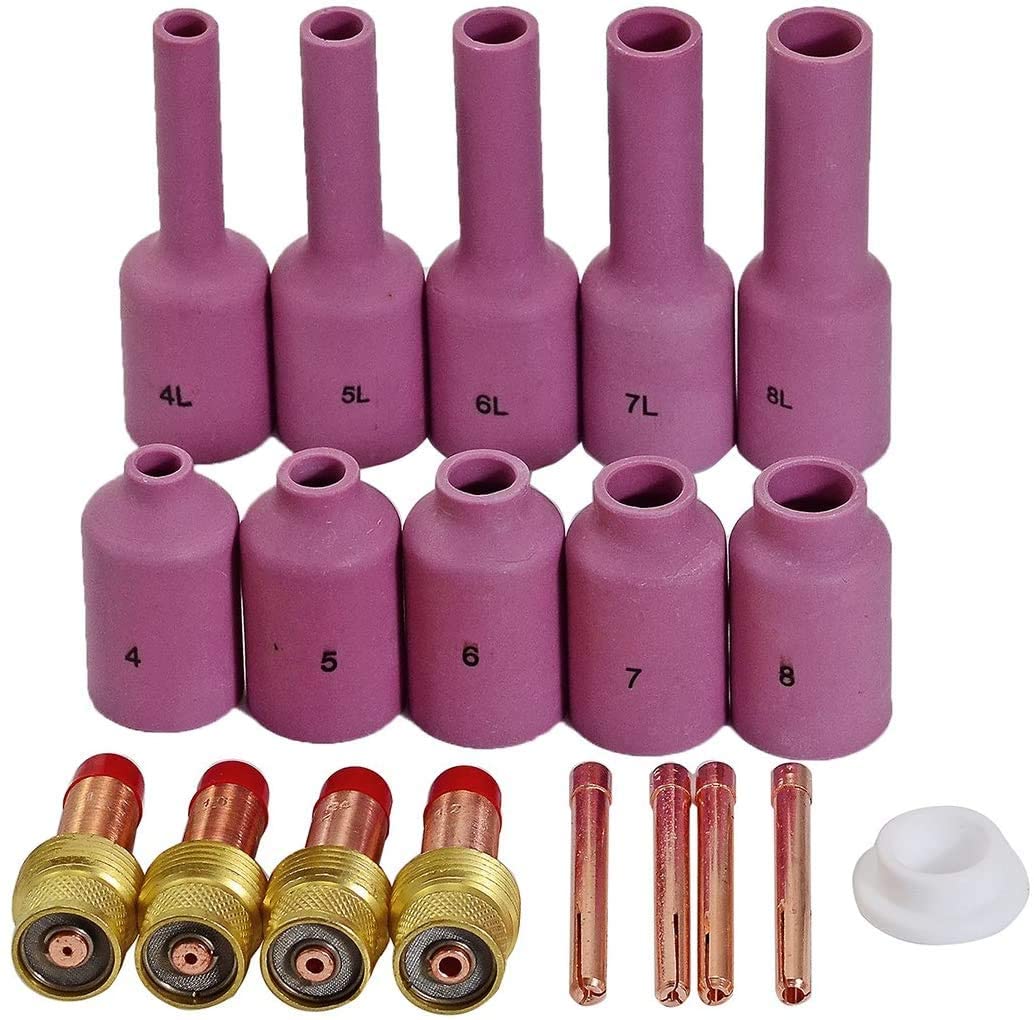Kit lentille de gaz TIG 45V24 pour torche WP 17 18 26 avec coupelles céramique RIVERWELD