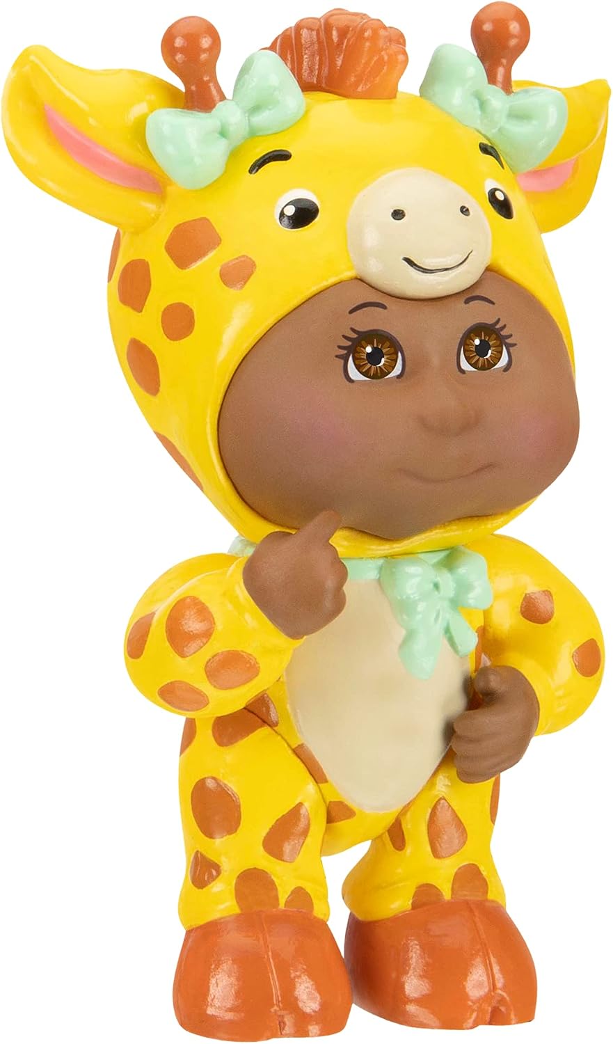 Cabbage Patch Kids Cutietown Zoo Friends, 3” 4-Figure Pack - Includes Lion, Monkey, Giraffe, Elk - Cabbage Patch Zoo Friends - Grow Your Cabbage Patch