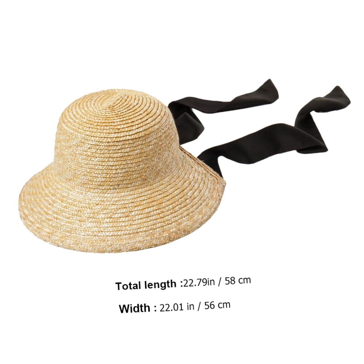 HHRFCS Sombrero de Paja de ala Ancha para niño y niña para protección Solar Sombreros de Verano duraderos y livianos para niñas para Viajes a la Playa Actividades al Aire Libre y Accesorios de