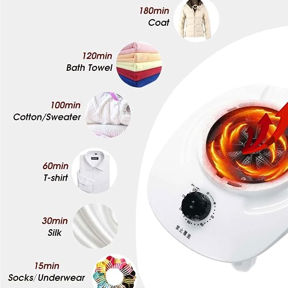Electric Clothes Dryer, Foldable Double Household Drying Rack, Efficient Indoor Portable Quick Silent Dryer, 1000W Large Capacity 15kg Timer Drying Wardrobe, Clothes Drying