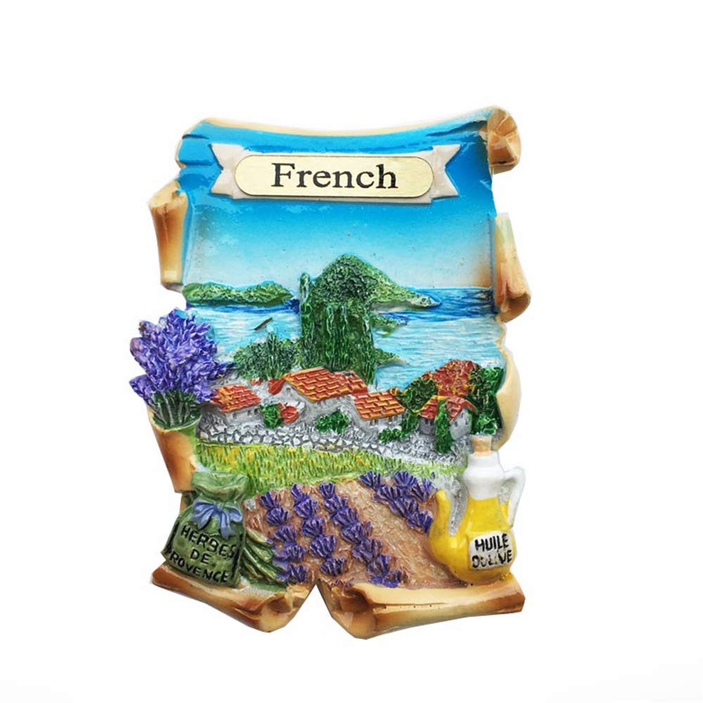 Lavanda Provenza Francia Magnete Frigo Frigorifero Magnete Decorazione Adesivo Souvenir Resina Artigianato Lavagna Cucina