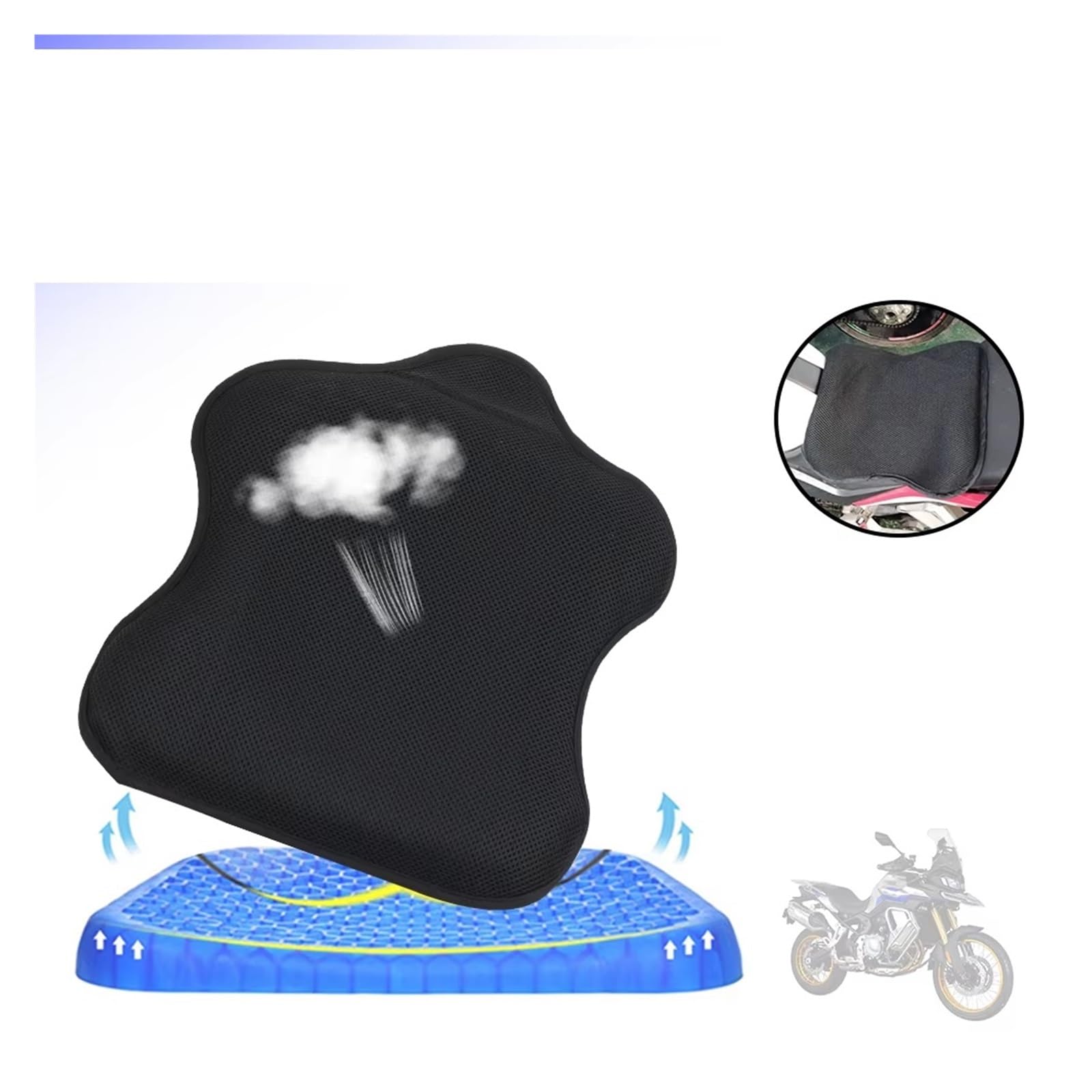 Moto Copri Sedili Per VOGE DS900X DS 900X 900 Per DSX 900DSX 2024 Moto Gel Cuscino del Sedile Traspirante Air Pad Copertura Pressione