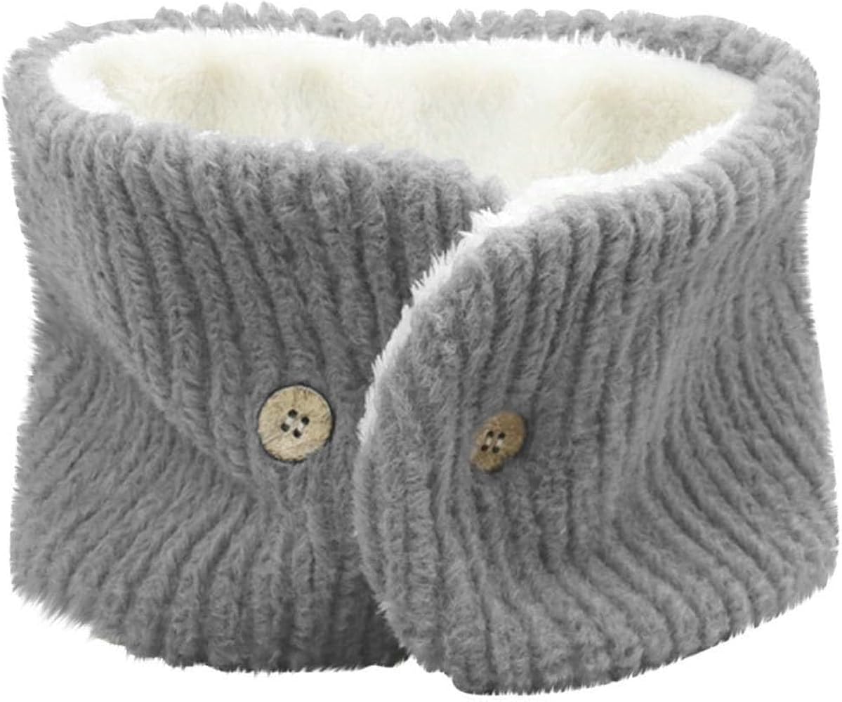bawilom Fleece Lined Neck Warmer Double-Layer Sherpa Fleece Ski