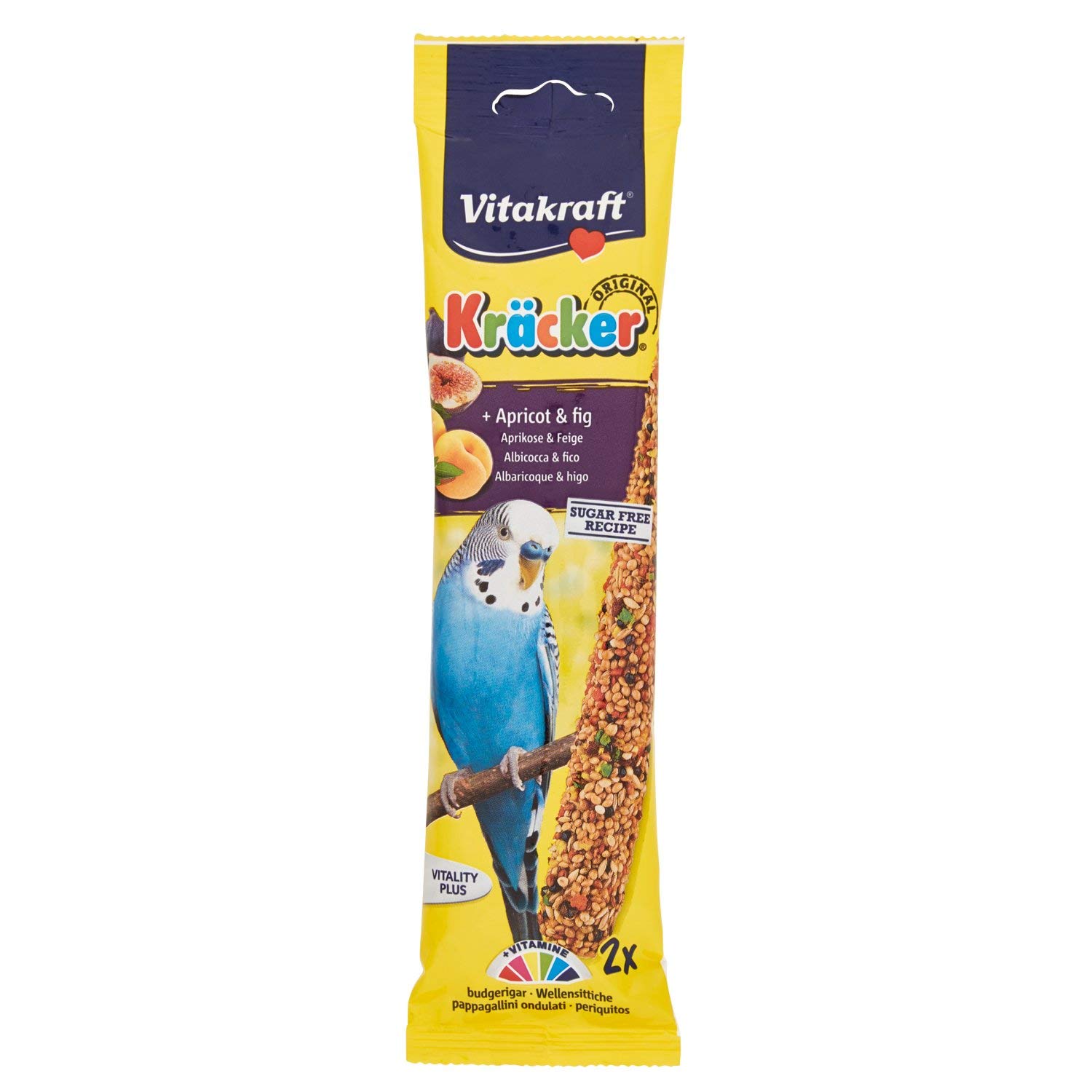 Vitakraft Kräcker®, kracker per uccelli, albicocca & fico per pappagallini