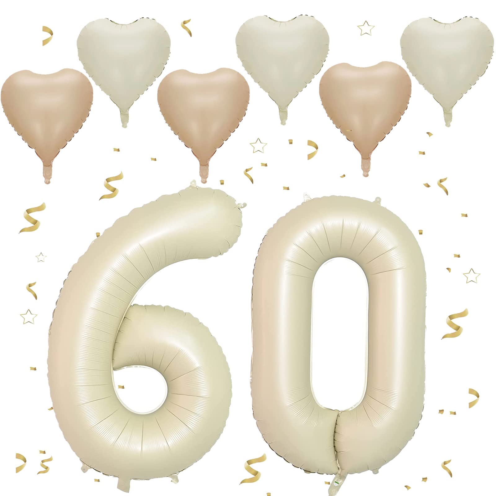 Palloncini Numero 60 Oro - Decorazioni Compleanno Con Elio, 101cm